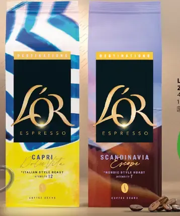 L'Or Destinations zrnková káva Capri