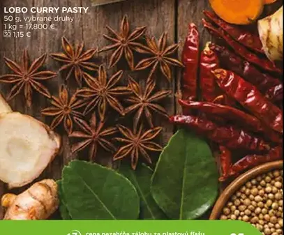 Lobo kari pasty – Red Curry Paste, Yellow Curry Paste a Green Curry Paste