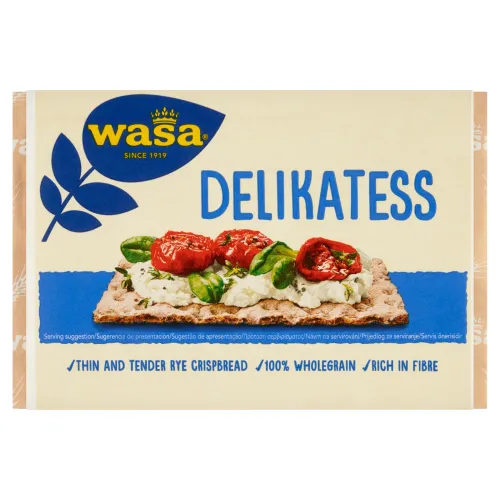 Wasa Delikatess knäckebroty z celozrnnej ražnej múky