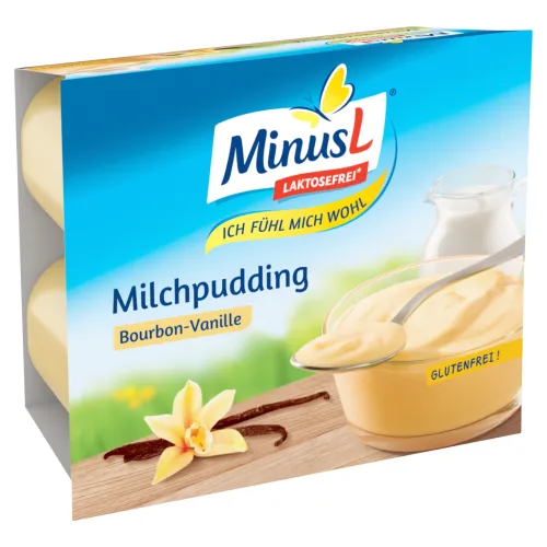 MinusVanilkový mliečny puding bezlaktózový 4 x(500 g)