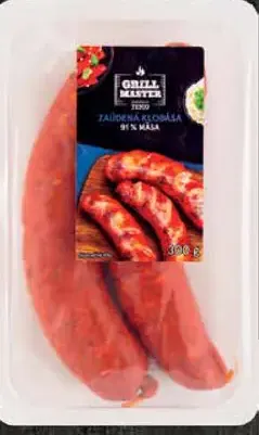 Tesco Grill Master zaúdená klobása, 91 % mäsa