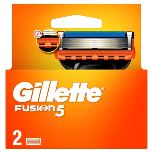 Gillette Fusion5 Náhradné Holiace Hlavice pre Mužov, 2 Náhradné Holiace Hlavice