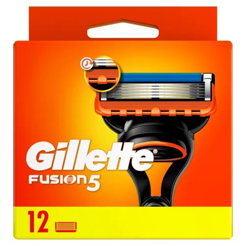 Gillette Fusion5 Náhradné Holiace Hlavice pre Mužov, 12 Náhradné Holiace Hlavice