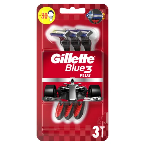 Gillette Blue3 Pánsky Jednorazový Holiaci Strojček, 3 Počet