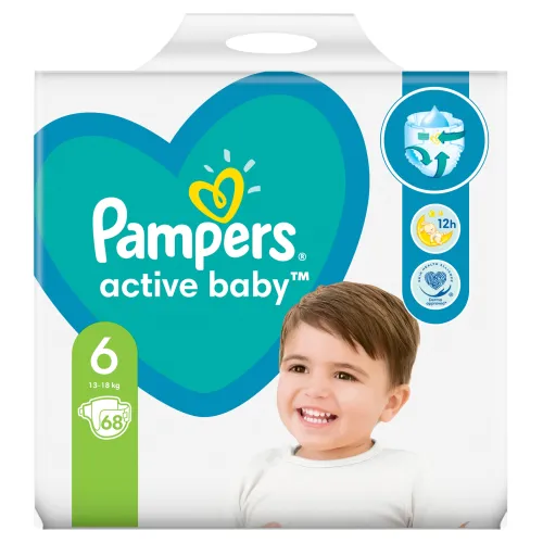 Pampers Active Baby Plienky Veľ. 6 ks68, 13kg-