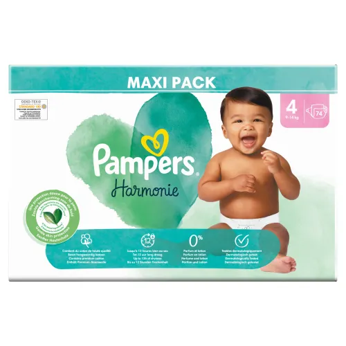 Pampers Harmonie Baby 74 Plienky-Plienky Veľkosť 4