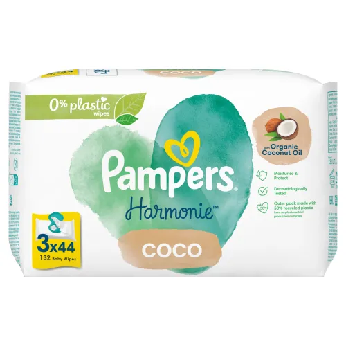 Vlhčené obrúsky Pampers Harmonie CocoBalenia = 132 Obrúskov