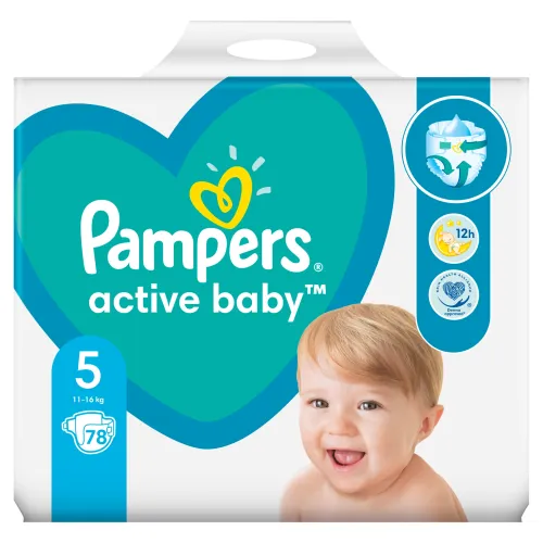 Pampers Active Baby Plienky Veľ. 5 ks78, 11kg-