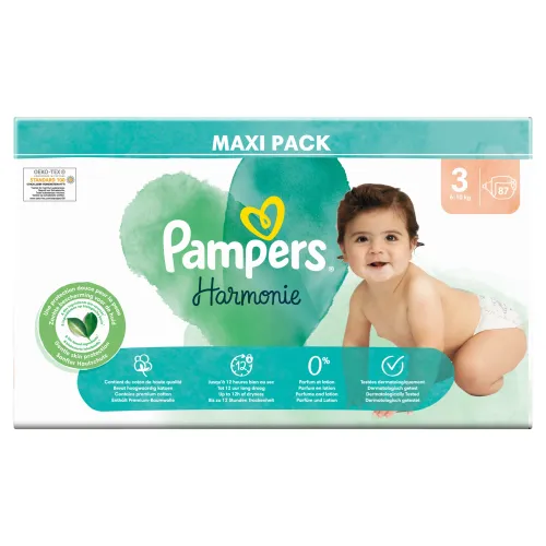 Pampers Harmonie Baby 87 Plienky-Plienky Veľkosť 3