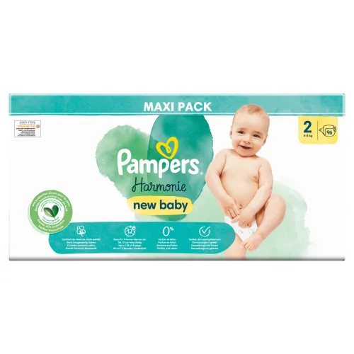 Pampers Harmonie Baby 96 Plienky-Plienky Veľkosť 2