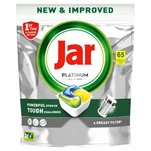 Jar Platinum All In One Kapsuly Do Umývačky Riadu Citrón,  65 Tabliet