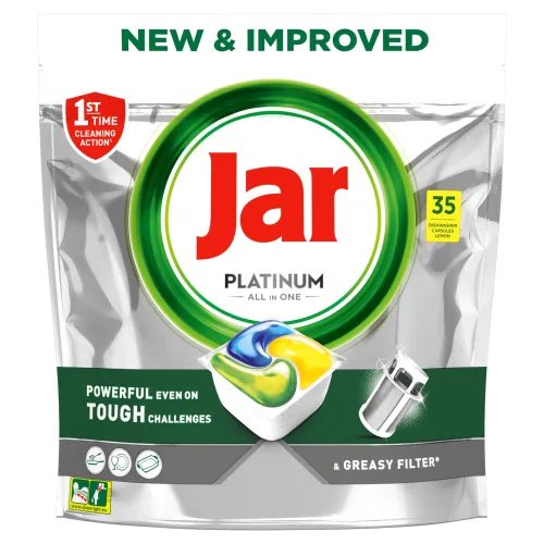 Jar Platinum All In One Kapsuly Do Umývačky Riadu Citrón,  Tabliet