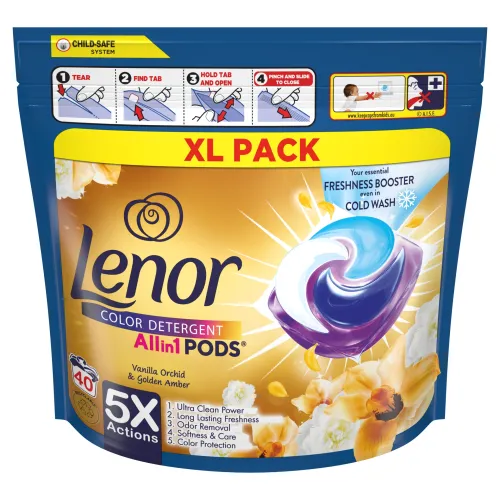 LENOR All-in-1 PODS Pracie Kapsuly, 40 Praní, Gold Orchid