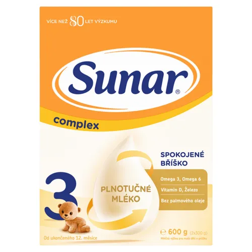 Sunar Complex 3 batoľacie mlieko 2 x(600 g)