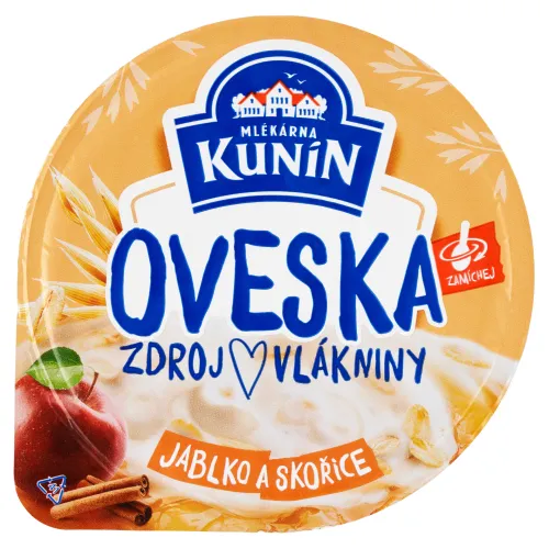 Mlékárna Kunín Oveska ovsený mliečny výrobok jablko a škorica
