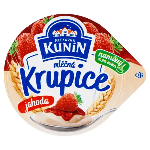 Mlékárna Kunín Mliečna krupica jahodová