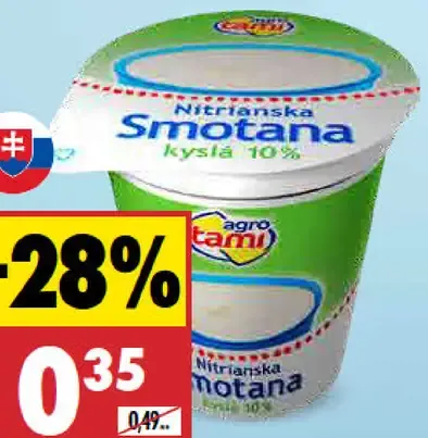 Kyslá smotana 10 % Tami