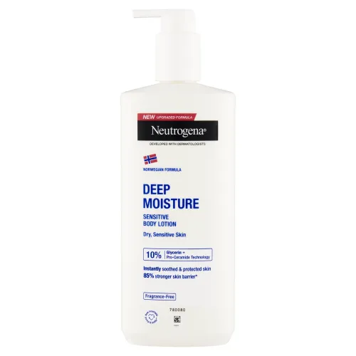 Neutrogena Deep Moisture hĺbkovo hydratačné telové mlieko na citlivú pokožku