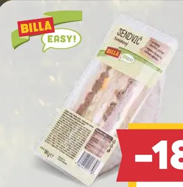 BILLA Easy tuniakový sendvič