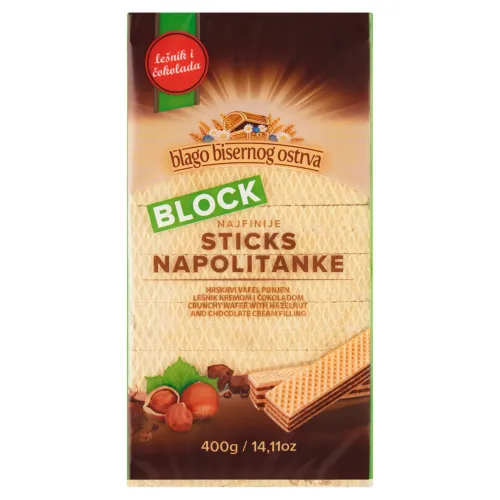 Oblátky s náplňou s lieskovcovo-čokoládovou príchuťou