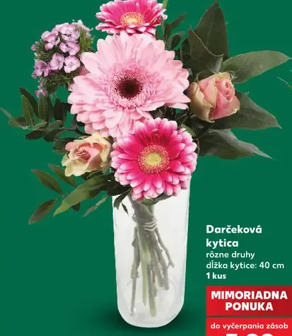 Darčeková kytica rôzne druhy, dĺžka kytice 40 cm
