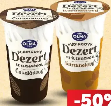 Olma pudingový dezert, rôzne druhy: čokoládový, karamelový