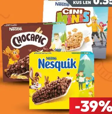 Nestlé cereálie – Chocapic, Cini Minis, Nesquik, Lion