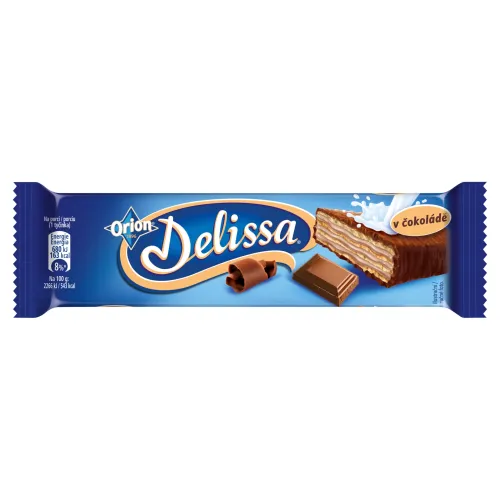 ORION Delissa oblátka s kakaovou náplňou máčaná v mliečnej čokoláde