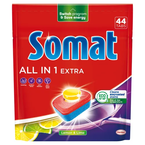 Somat All in 1 Extra Lemon & Lime tablety do umývačky riadu