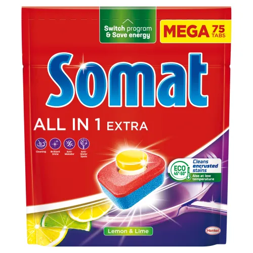 Somat All in 1 Extra Lemon & Lime tablety do umývačky riadu