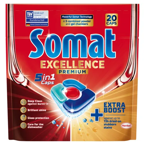 Somat Excellence Premium 5in1 kapsuly do umývačky riadu