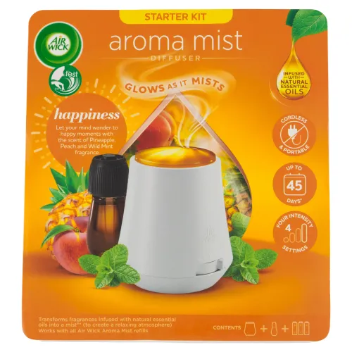 Air Wick Aroma Mist aroma difuzér a náplň šťastné chvíľky