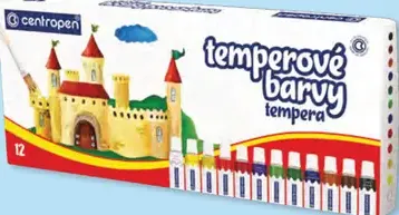 Centropen temperové farby, 12 kusov v balení