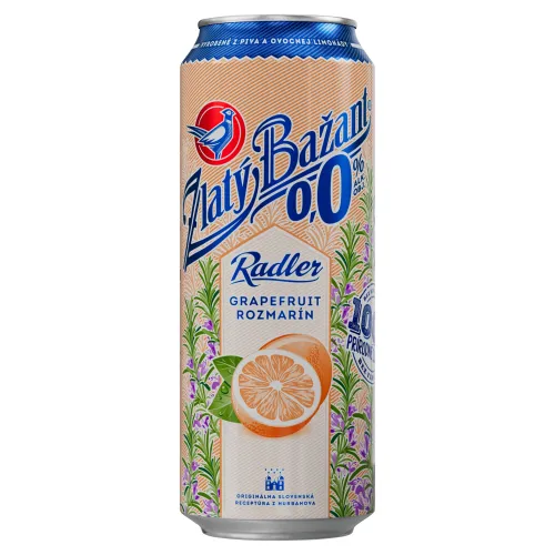 Zlatý Bažant Radler 0,0% grep & rozmarín
