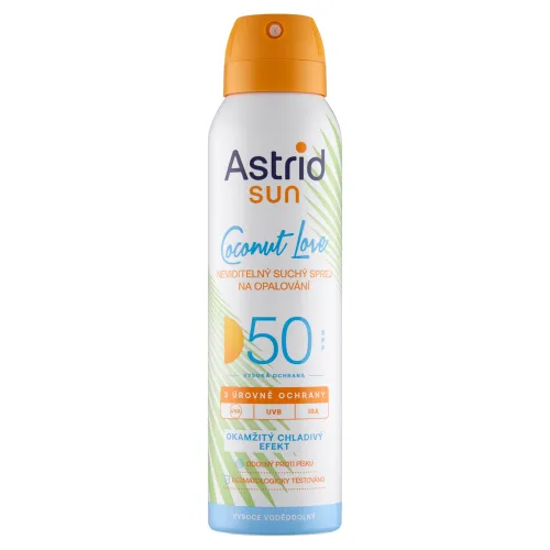 Astrid Sun Coconut Love neviditeľný suchý sprej na opaľovanie SPF