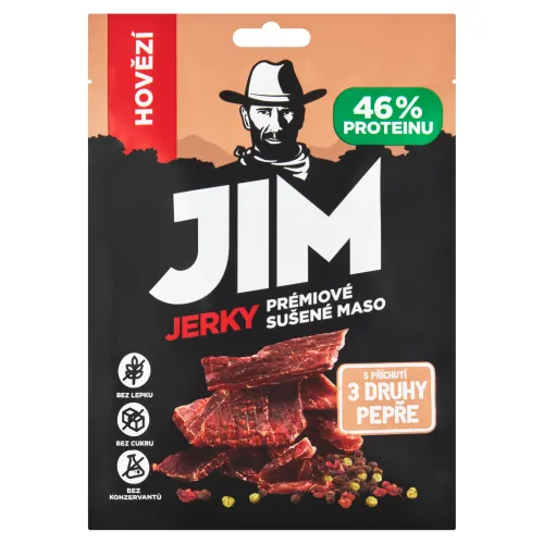 Jim Jerky Sušené mäso hovädzie 3 druhy korenia