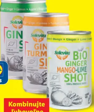 Solevita BIO zázvorový shot, Mango-Lime a Ginger-Lemon, rôzne druhy