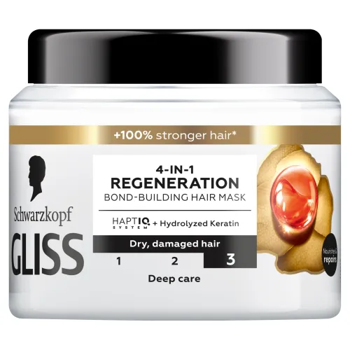 Schwarzkopf Gliss Regeneračná vlasová maska 4 v 1 vytvárajúca väzby