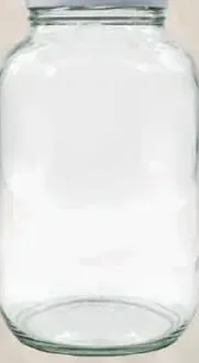 Zavárací pohár s bielym kovovým viečkom