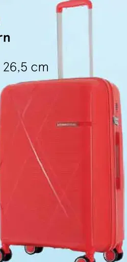 Bern kufor stredný, červený, rozmery 66,5 × 45 × 26,5 cm; bežná cena 59,99 €, Clubcard cena 47,99 €