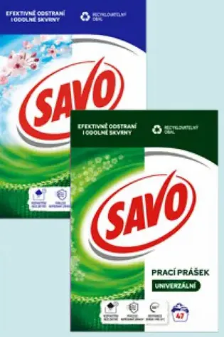 Savo prací prostriedok, vybrané druhy