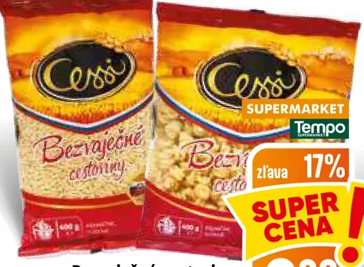 Cessi bezvaječné cestoviny, 2 druhy