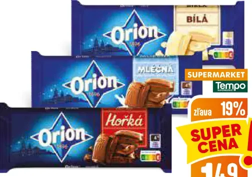 Orion čokoláda – 3 druhy