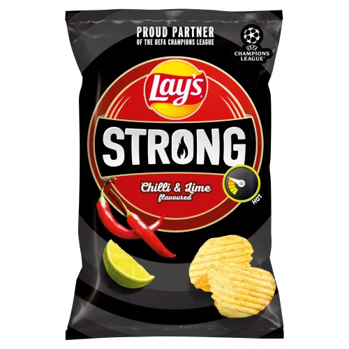 Lay's Strong Vyprážané zemiakové lupienky s príchuťou chilli a limetky