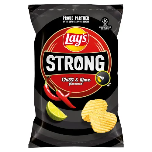 Lay's Strong Vyprážané zemiakové lupienky s príchuťou chilli a limetky