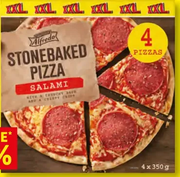 Alfredo Stonebaked Pizza Saláma