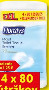 Floralyss vlhčený toaletný papier Sensitive Premium