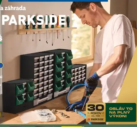 PARKSIDE organizér/regál – variant A, 16 priehľadných zásuviek