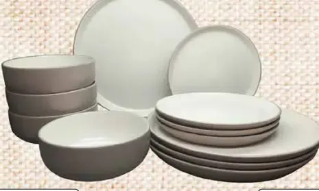 F&F Home Aura jedálenská súprava, sivá