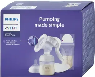 Philips Avent manuálna odsávačka materského mlieka s vreckami na uskladnenie mlieka